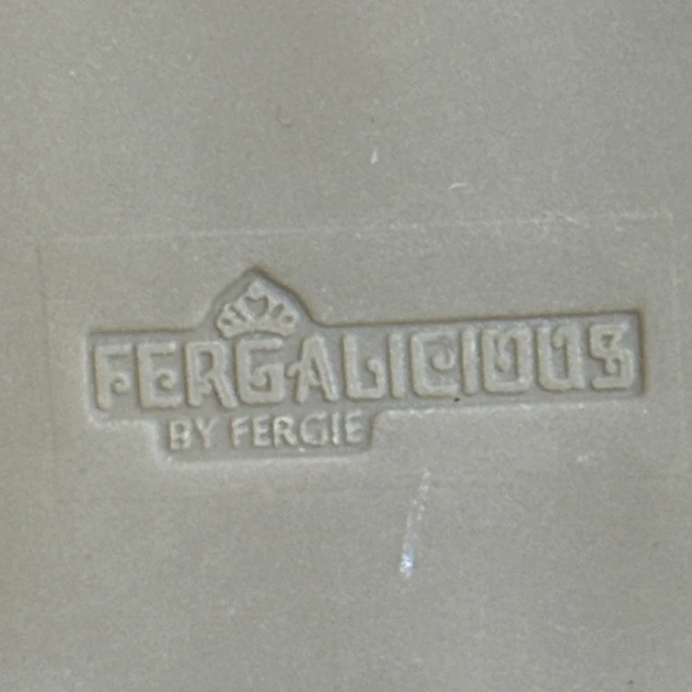 Fergalicious by Fergie Taupe Pointed Toe Ankle Booties Women's 7.5‎ Block Heel